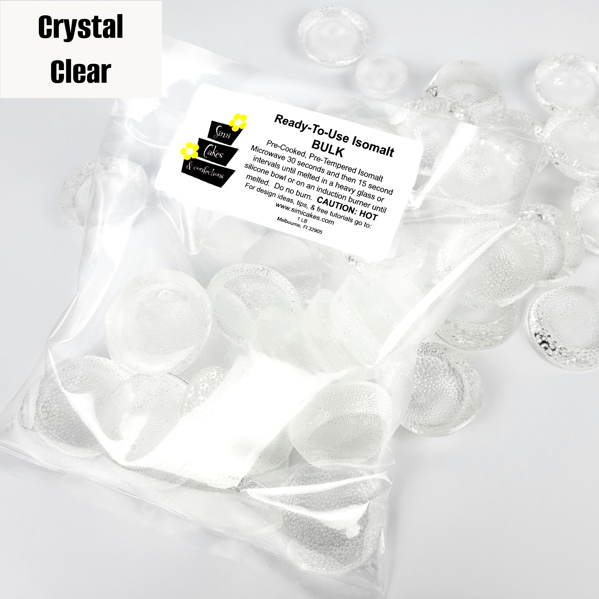 Simi Isomalt Crystal Clear BULK 1LB Simi Sugar Company, LLC
